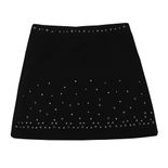 saia preta com pedraria