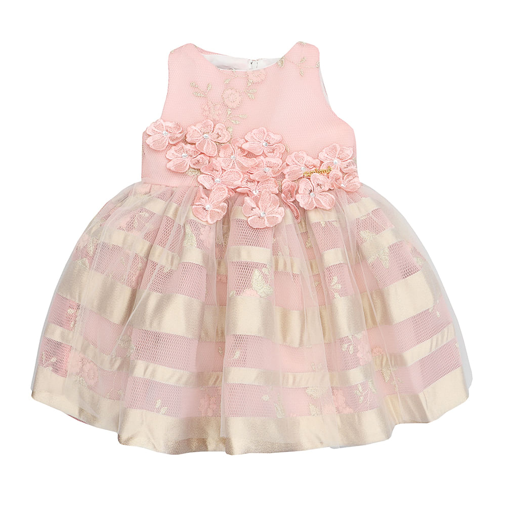 vestido infantil com flores