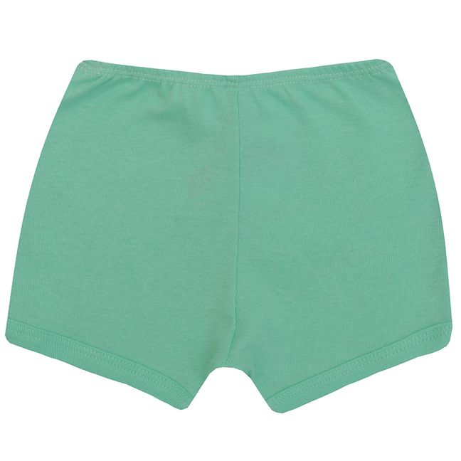 Short De Bebe Baby Duck Malha Verde Jade Babyshoponline